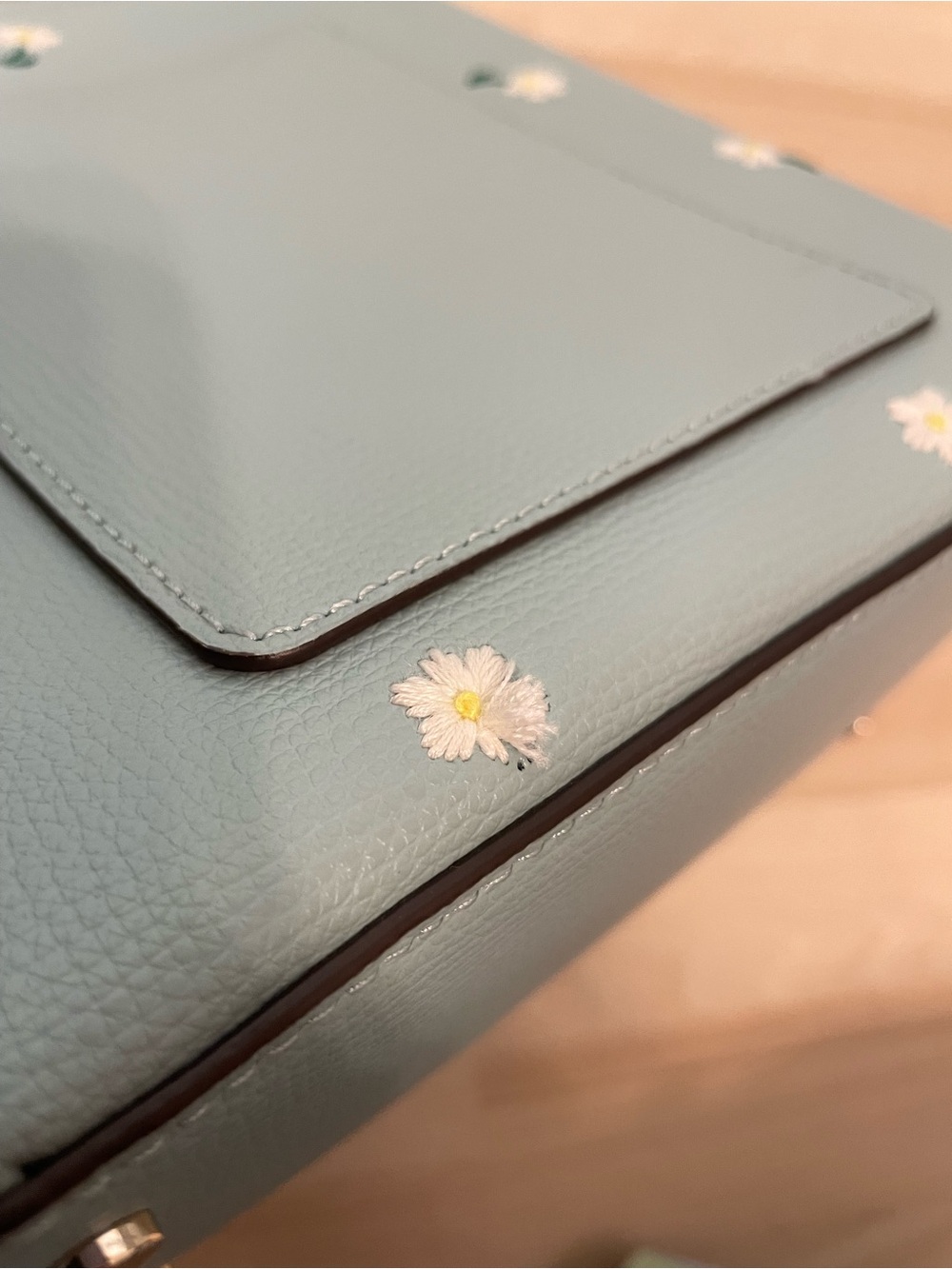 EXCELLENT Kate Spade Daisy Blue Bucket Tote - Crossbody and Small Handle - Picture 5 of 16